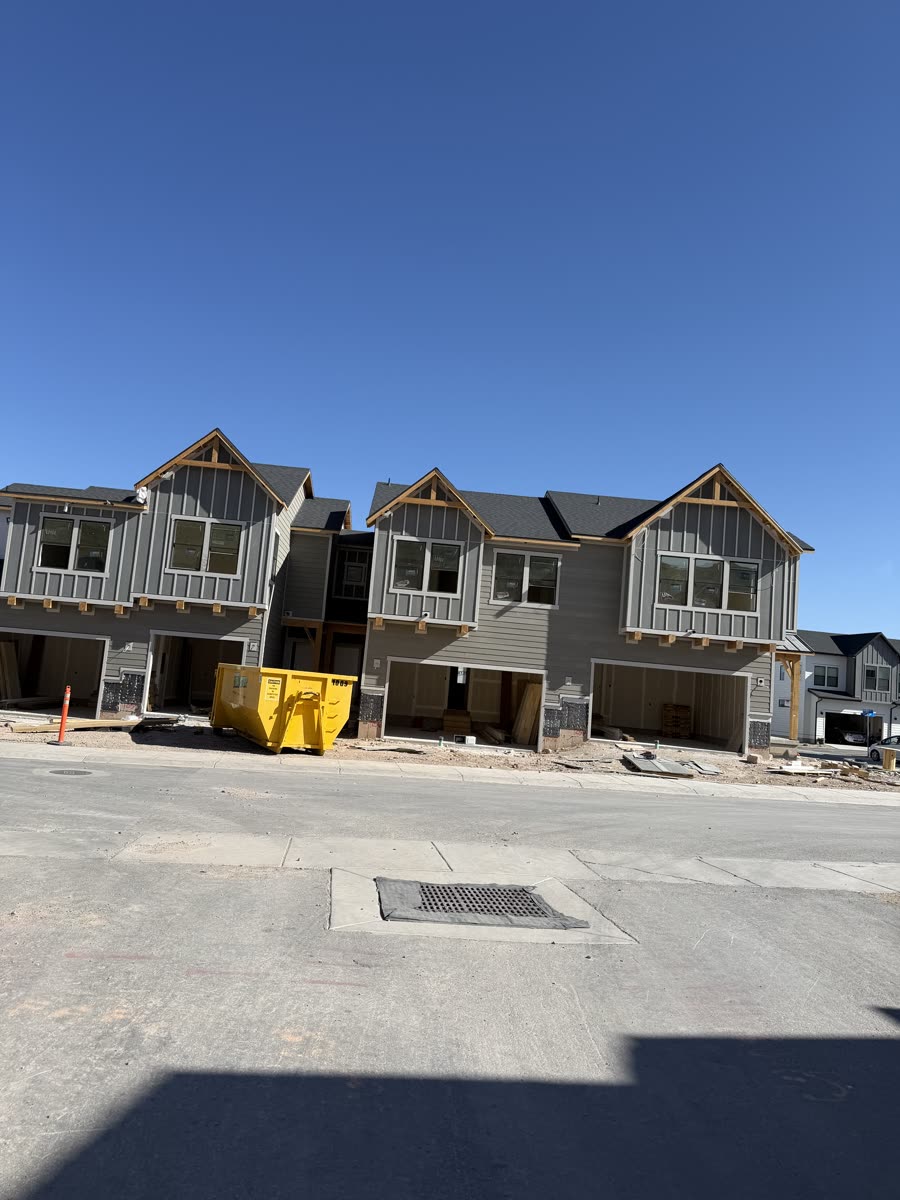Multi-family townhome framing project along the Wasatch Front